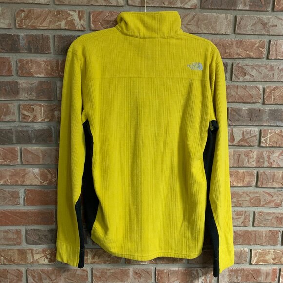 The North Face Medium Yellow & Black Men's 1/4 Zip Pullover Sweatshirt EUC - Picture 2 of 14